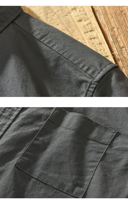 Casual Long-Sleeve Cotton Overshirt