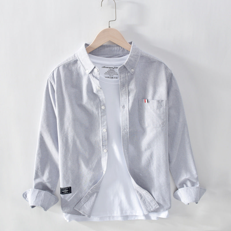 Oxford Solid-Color Cotton Shirt