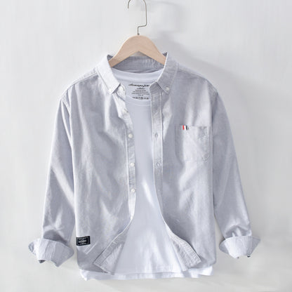 Oxford Solid-Color Cotton Shirt