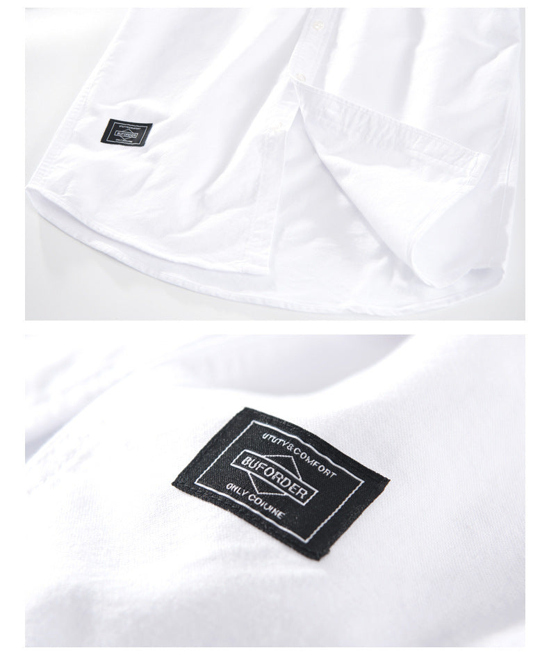 Oxford Solid-Color Cotton Shirt
