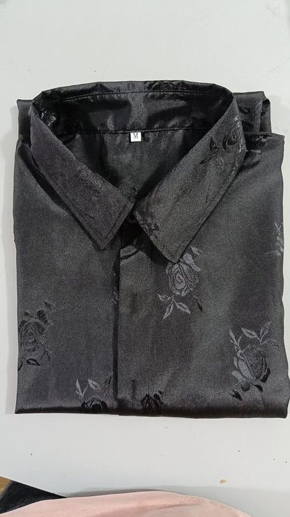 Jacquard Short-Sleeve Summer Shirt