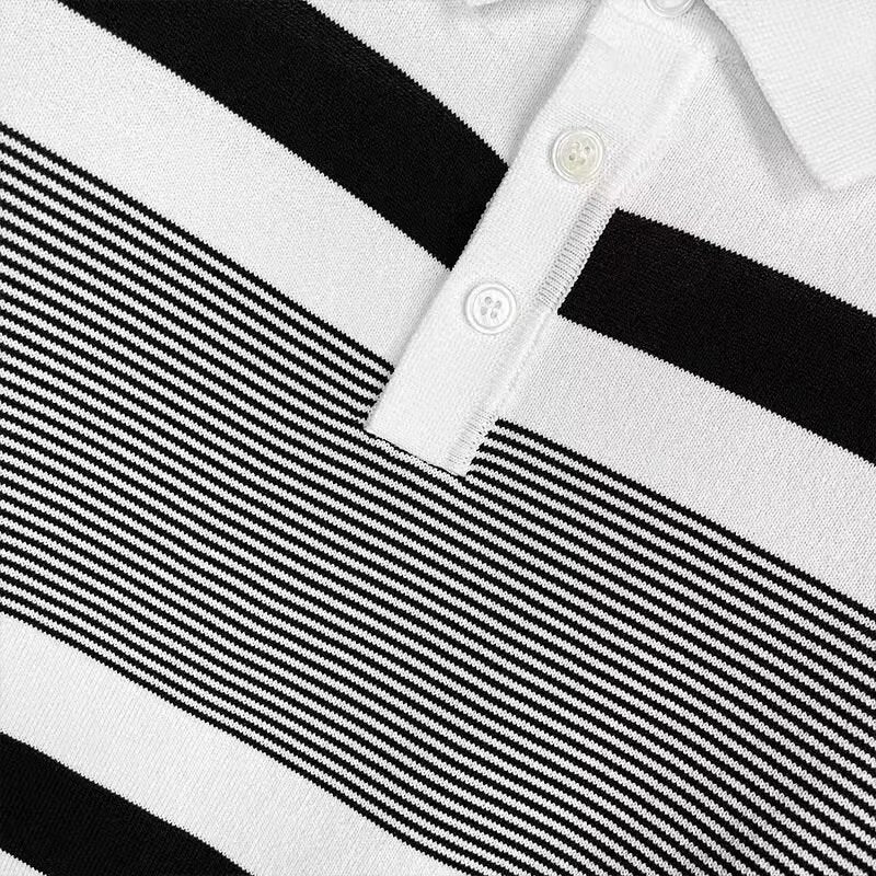 Striped Knit Polo