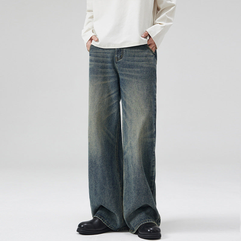 Relaxed A-Line Washed Jeans