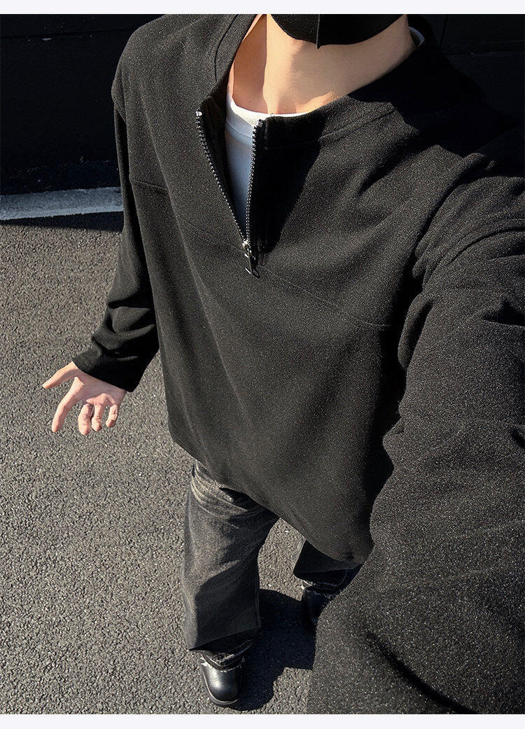 Double-Layer Zip Sweatshirt