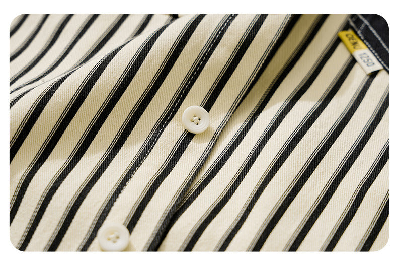 Striped Long-Sleeve Overshirt