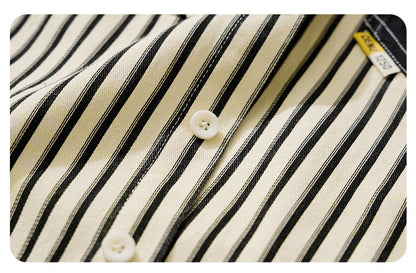 Striped Long-Sleeve Overshirt