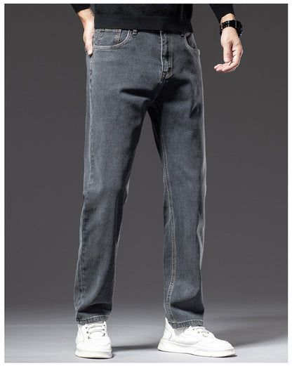 Stretch Straight-Fit Business Jeans