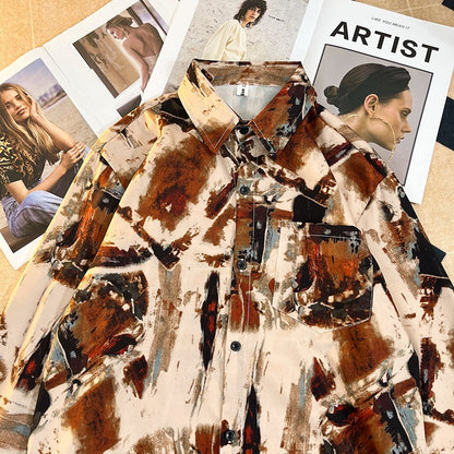 Graffiti-Print Long-Sleeve Shirt