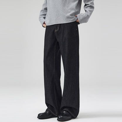 Classic Straight-Fit Raw Denim Jeans
