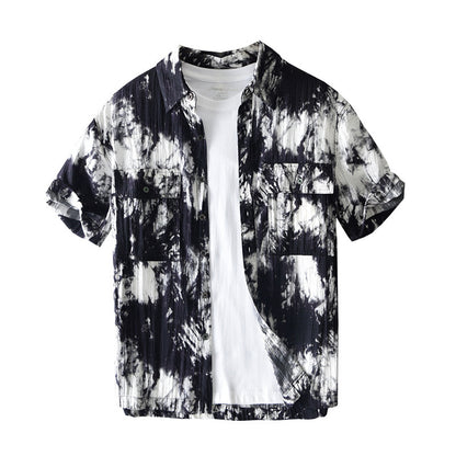 Printed Short-Sleeve Casual Shirt