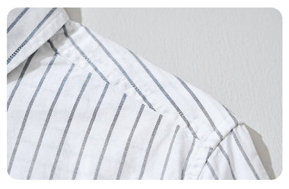 Embroidered Stripe Long-Sleeve Shirt