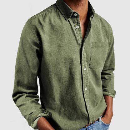 Classic Long-Sleeve Lapel Shirt