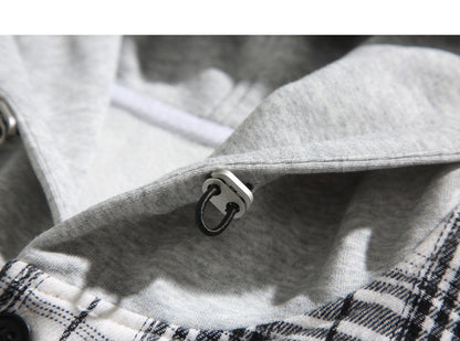 Fleece-Lined Hooded Shirt Jacket