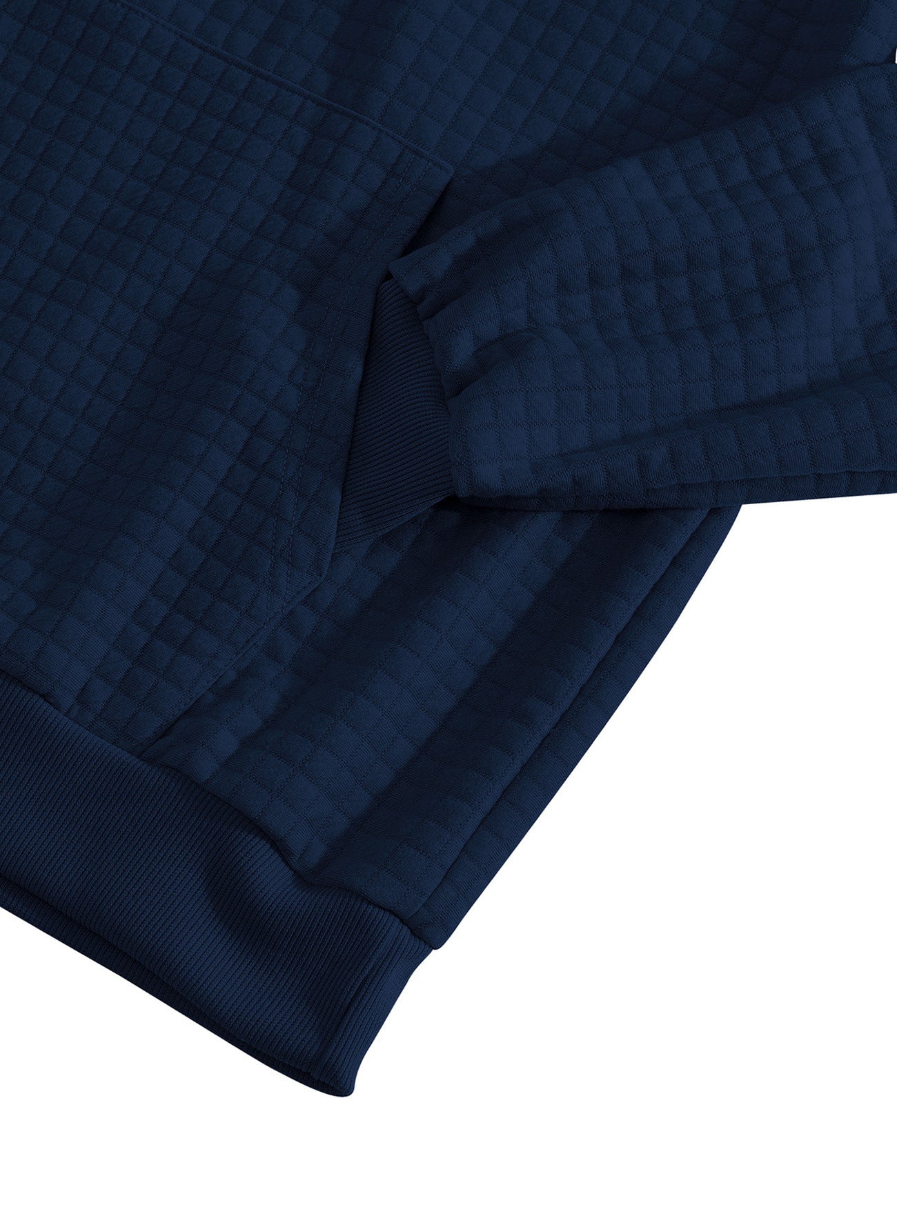Embroidered Plaid Zip Sweatshirt