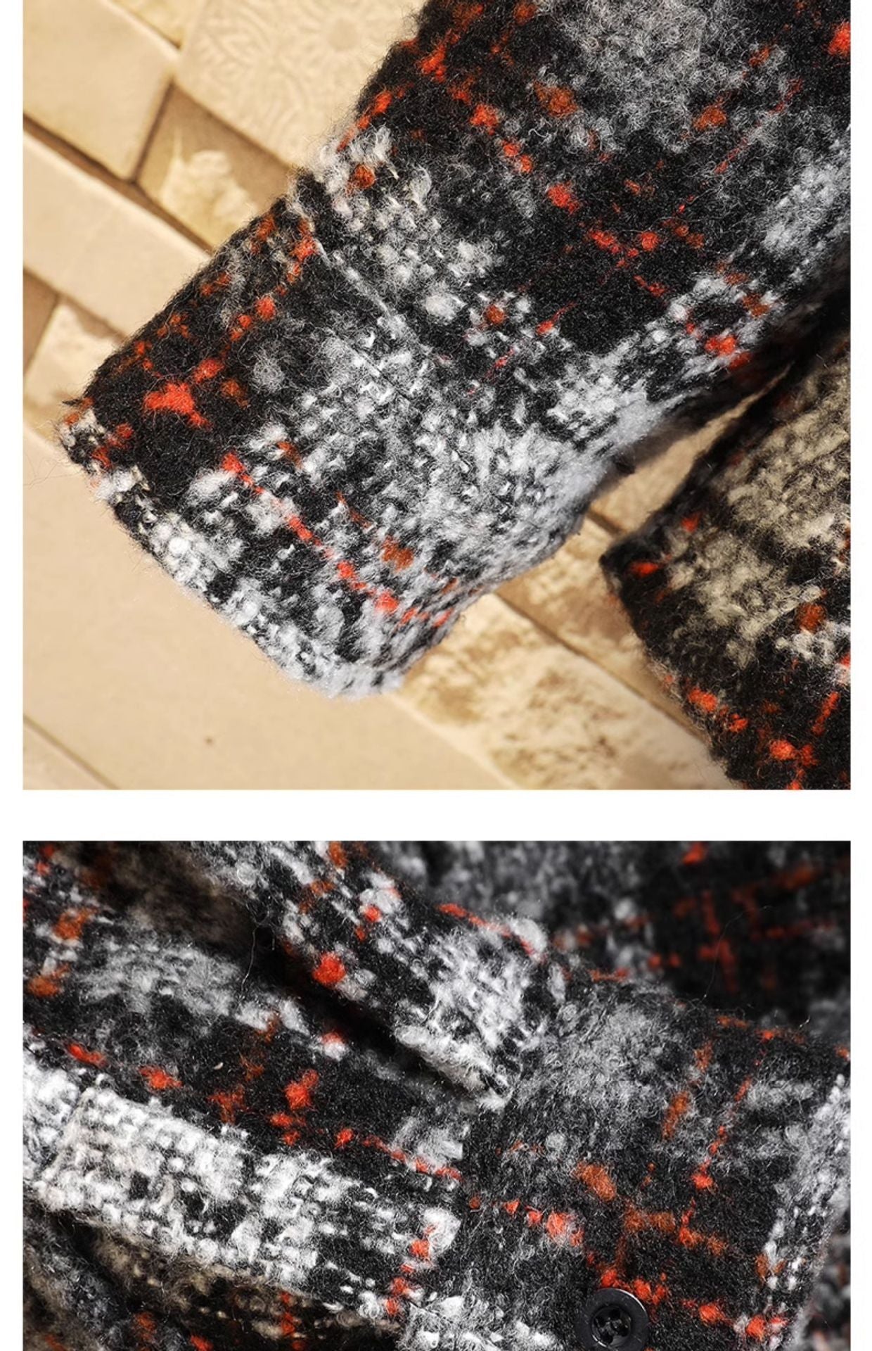 Thickened Plaid Lapel Shirt Coat