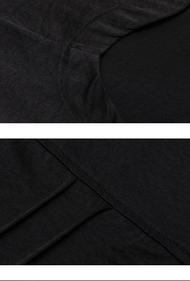 Pleated-Placket Fashion Shirt