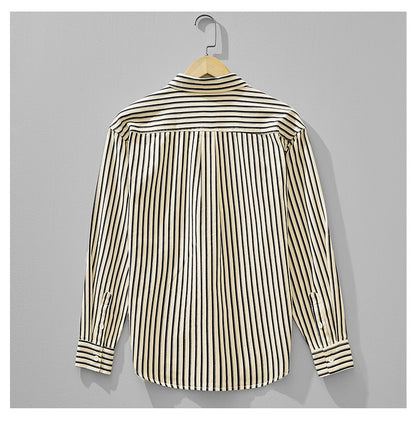 Striped Long-Sleeve Overshirt