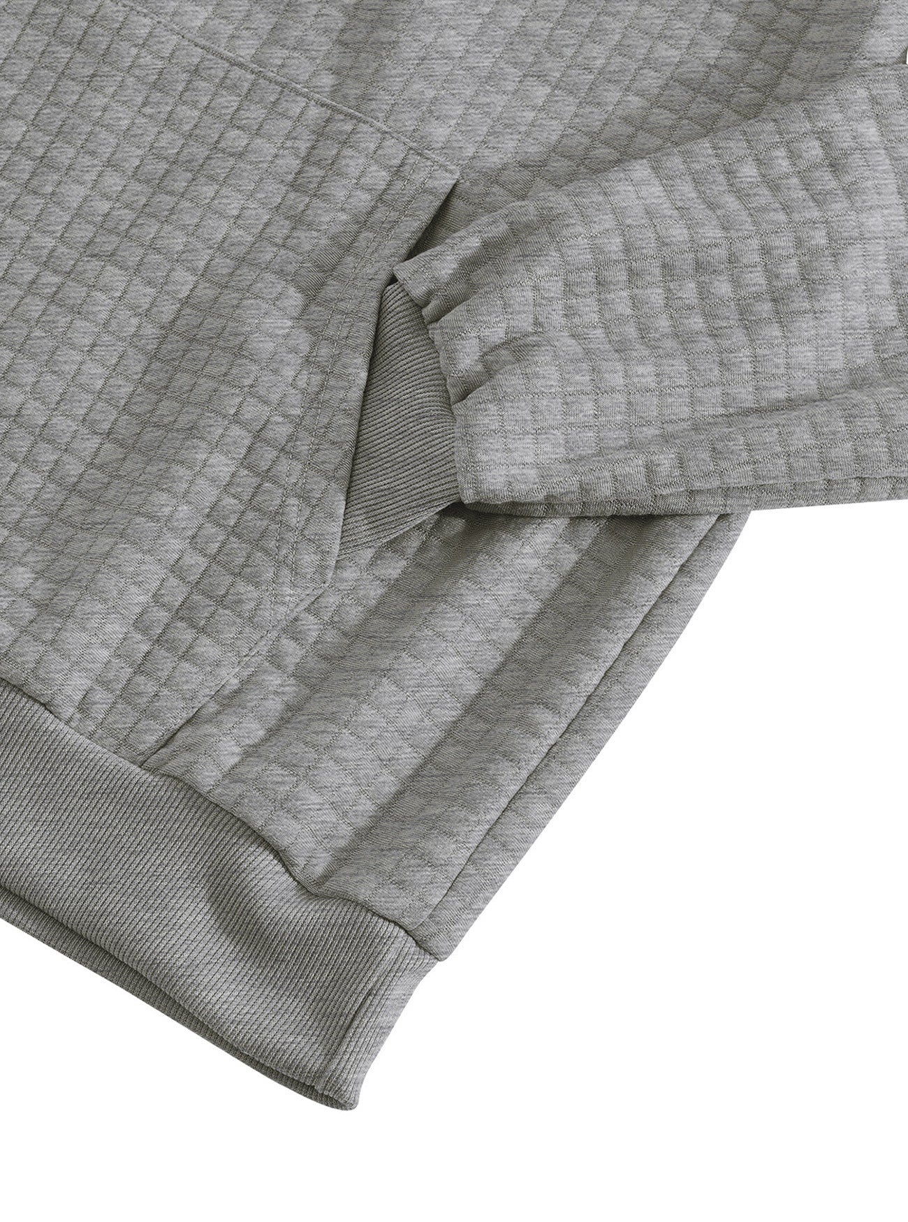 Embroidered Plaid Zip Sweatshirt