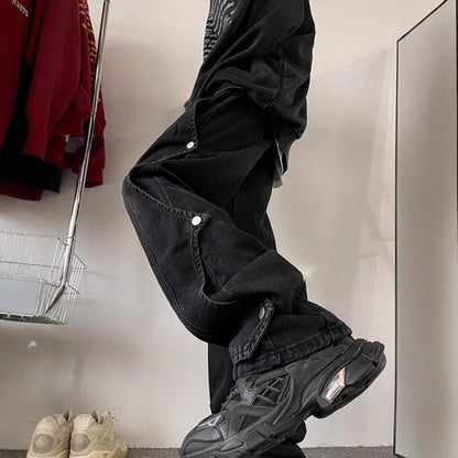 Utility Cargo Straight-Leg Jeans