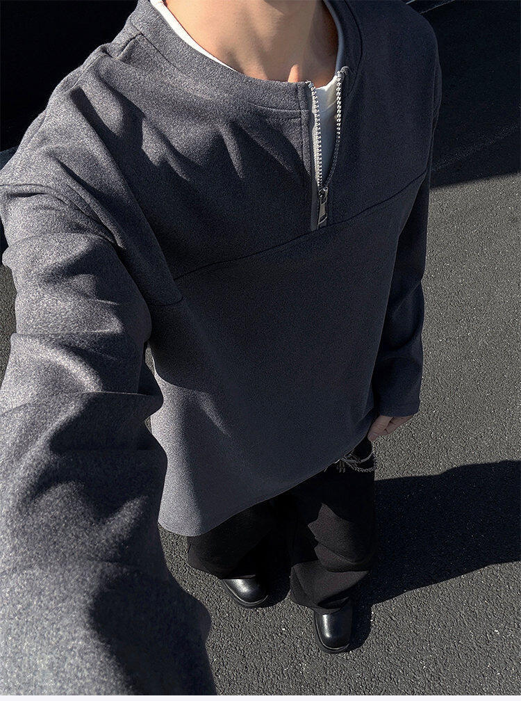 Double-Layer Zip Sweatshirt