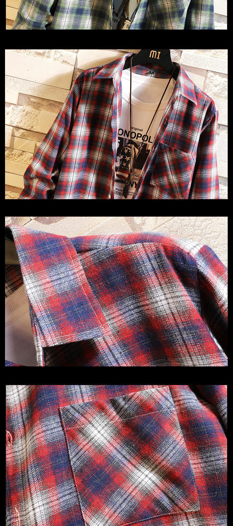 Relaxed Plaid Shirt Jacket