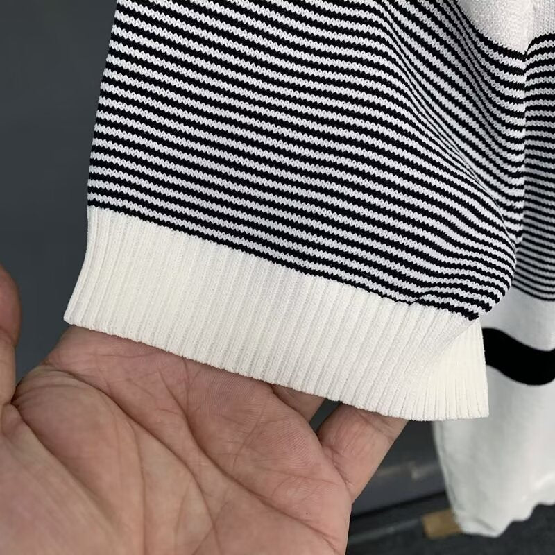 Striped Knit Polo