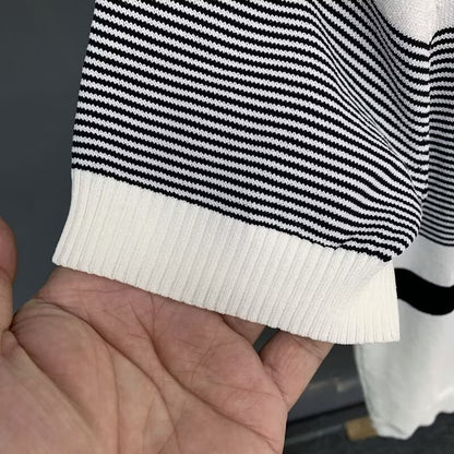 Striped Knit Polo