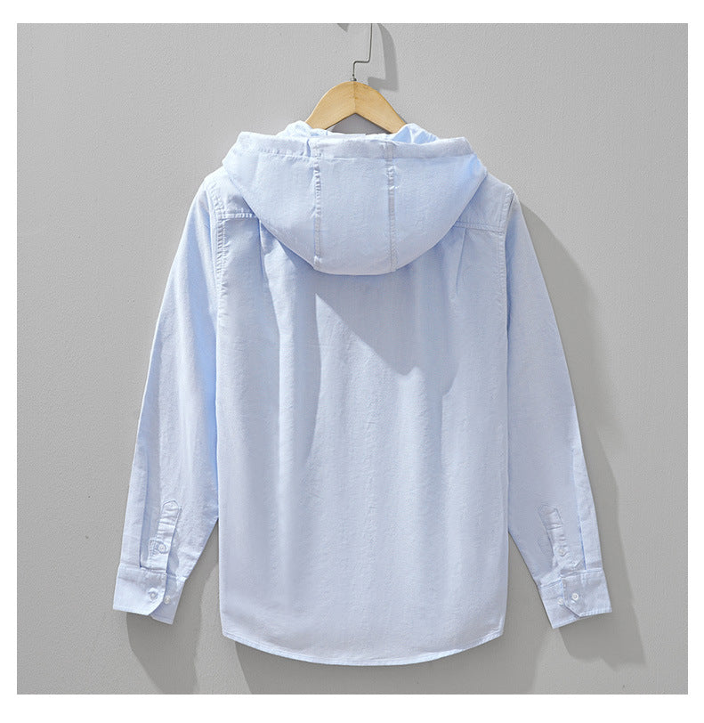 Hooded Long-Sleeve Shirt Coat