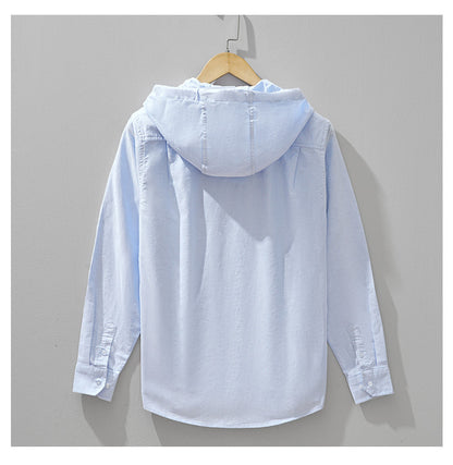 Hooded Long-Sleeve Shirt Coat