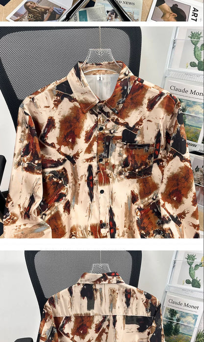 Graffiti-Print Long-Sleeve Shirt