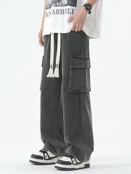 Large-Pocket Cargo Jeans
