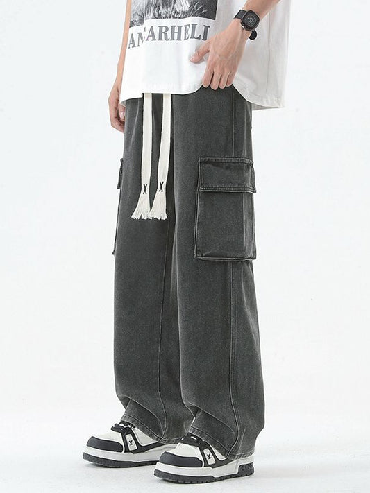 Large-Pocket Cargo Jeans