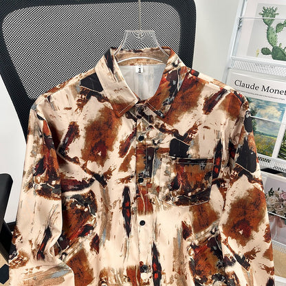 Graffiti-Print Long-Sleeve Shirt