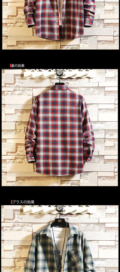 Relaxed Plaid Shirt Jacket