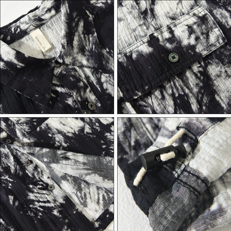 Printed Short-Sleeve Casual Shirt