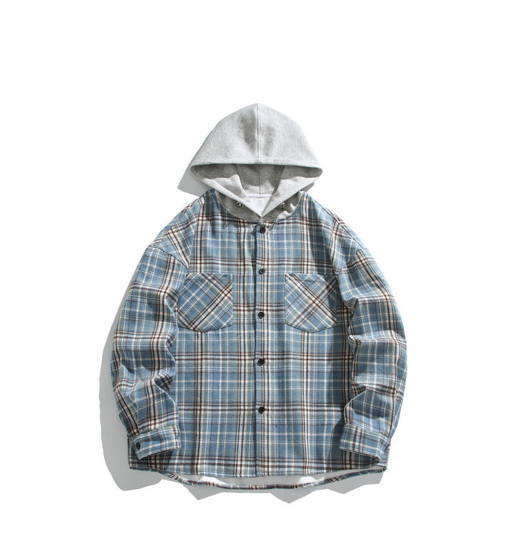 Fleece-Lined Hooded Shirt Jacket