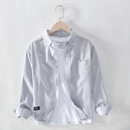 Oxford Solid-Color Cotton Shirt