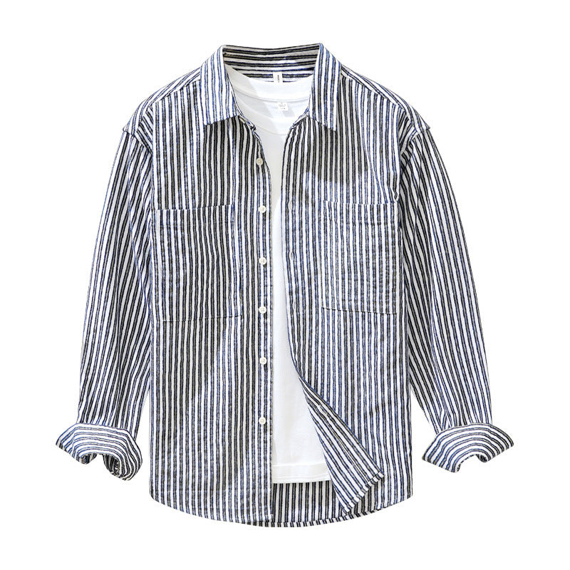 Classic Striped Long-Sleeve Shirt