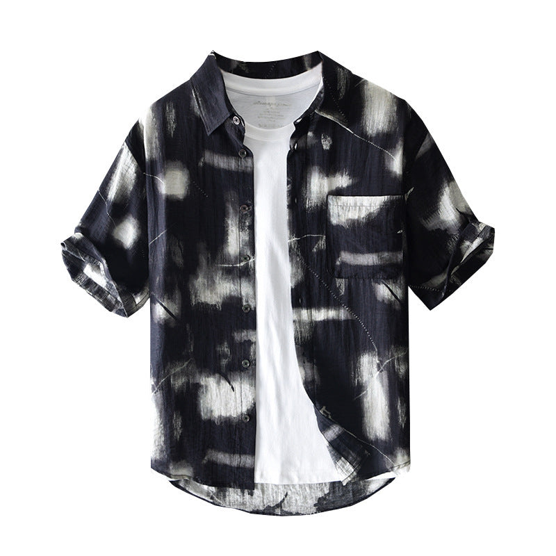 Printed Short-Sleeve Summer Shirt