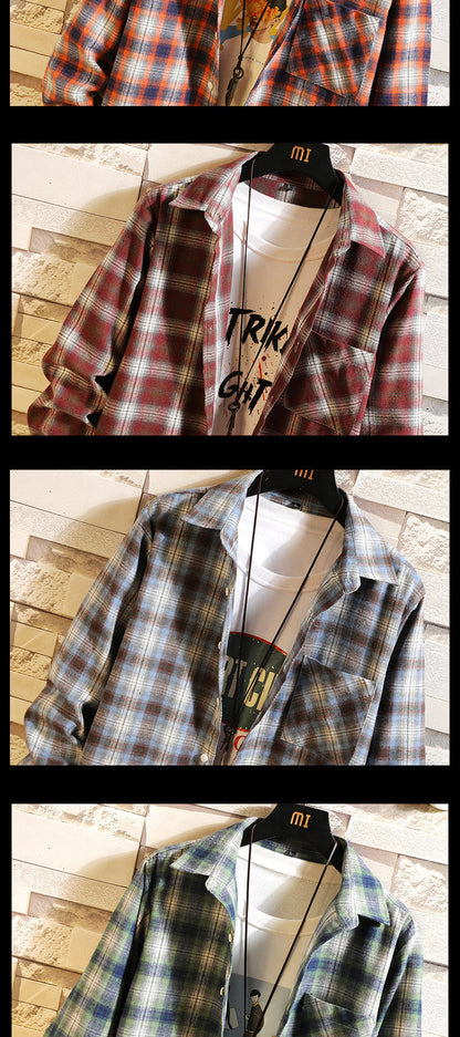 Relaxed Plaid Shirt Jacket