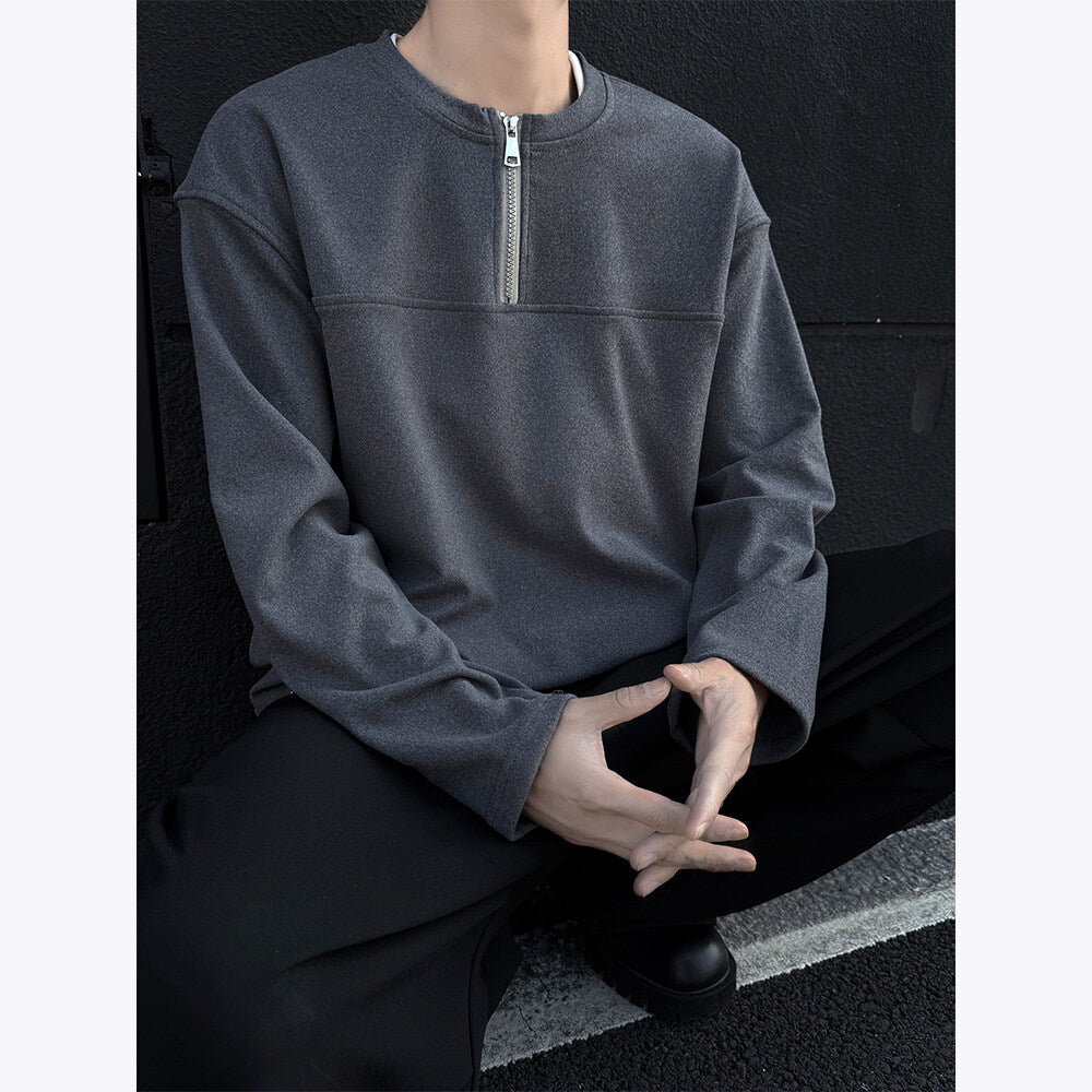 Double-Layer Zip Sweatshirt