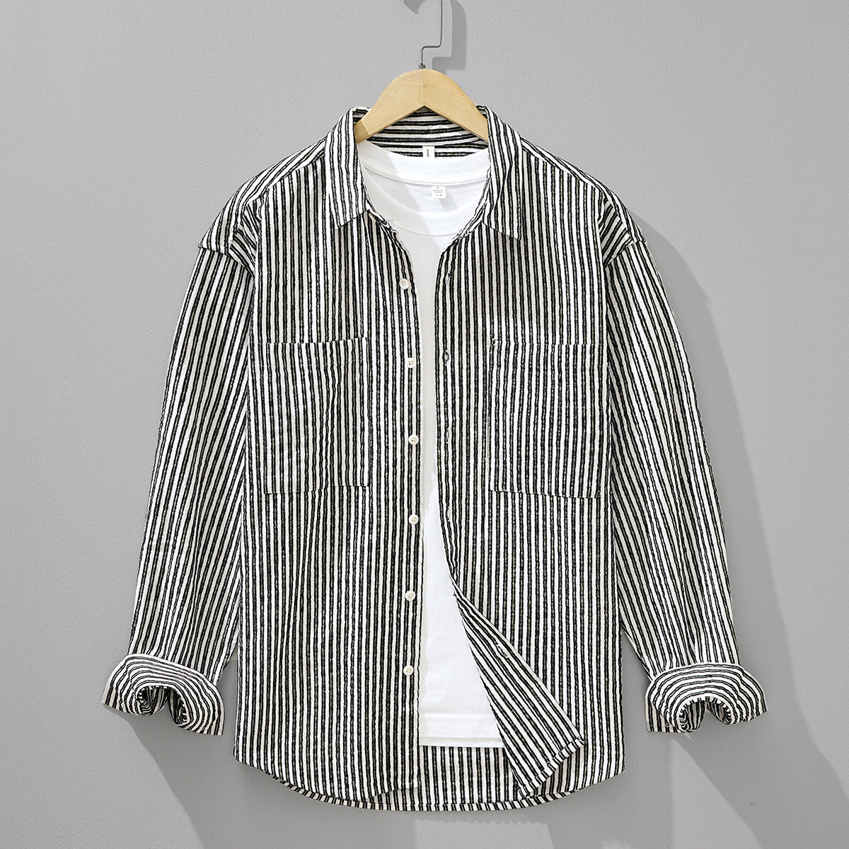 Classic Striped Long-Sleeve Shirt