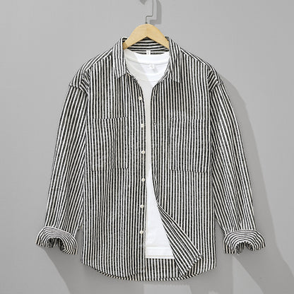 Classic Striped Long-Sleeve Shirt
