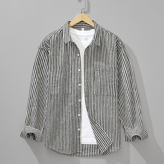 Classic Striped Long-Sleeve Shirt