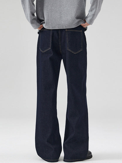 Classic Straight-Fit Raw Denim Jeans