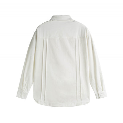 Pleated-Placket Fashion Shirt