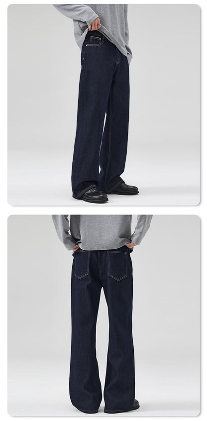 Classic Straight-Fit Raw Denim Jeans