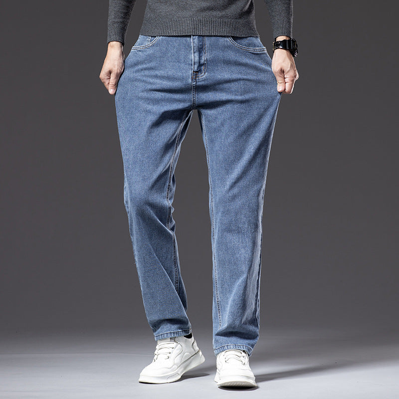 Stretch Straight-Fit Business Jeans