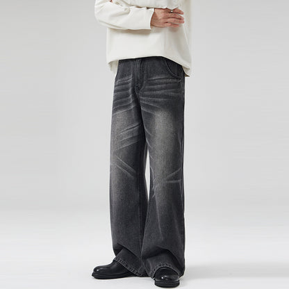 Relaxed A-Line Washed Jeans