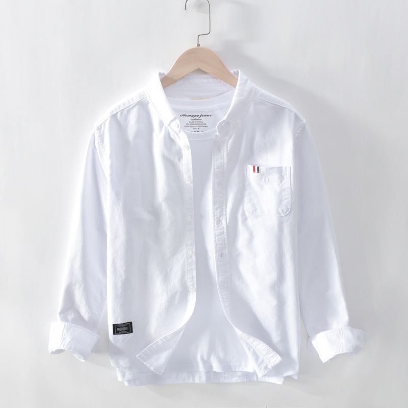 Oxford Solid-Color Cotton Shirt